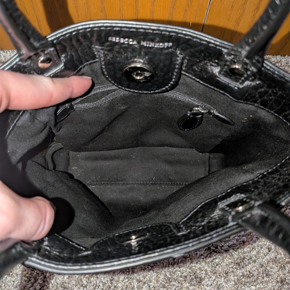 Rebecca Minkoff Black Textured Leather Tote - Picture 11 of 15
